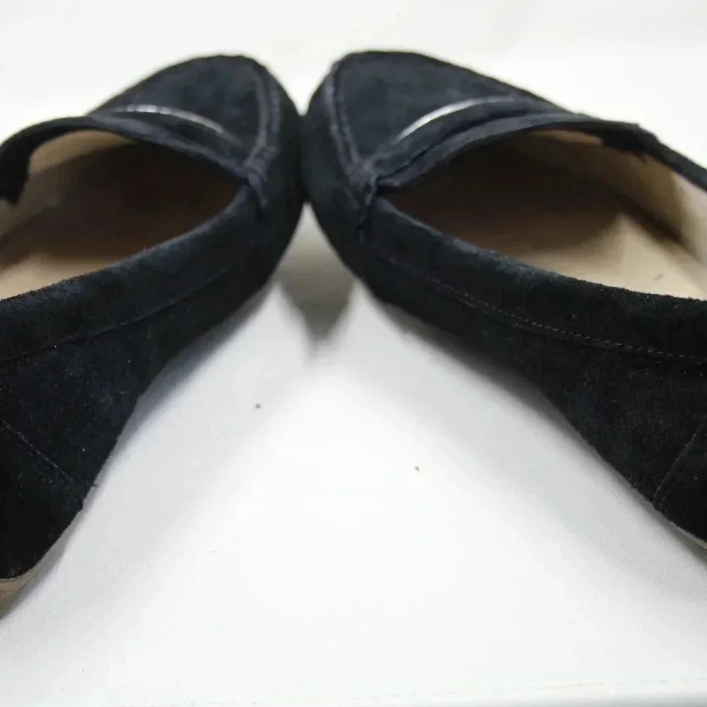 Bass Black Blair Penny Loafers Sz 7M Suede Slip On - Picture 8 of 12